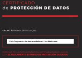 CERTIFICADO DE PROTECCIÓN DE DATOS